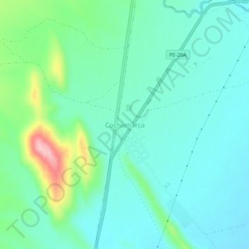 Cochamarca地形图、海拔、地势