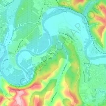 Salapissou地形图、海拔、地势