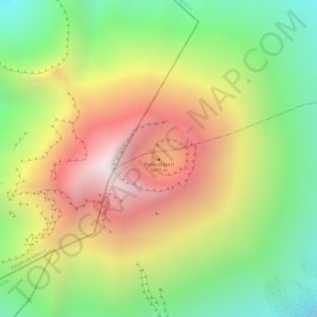 Popocatépetl地形图、海拔、地势
