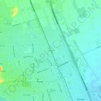 Lonoke地形图、海拔、地势