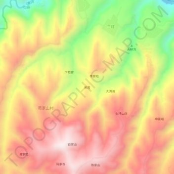 吊湾地形图、海拔、地势