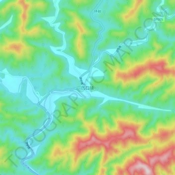 历口镇地形图、海拔、地势