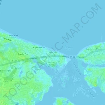 Ocean Park地形图、海拔、地势