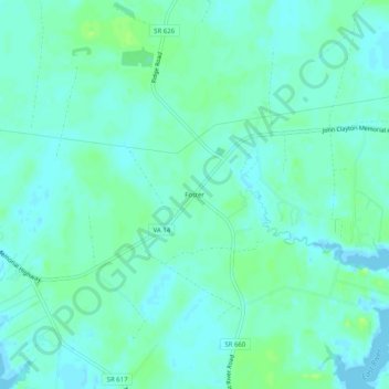 Foster地形图、海拔、地势