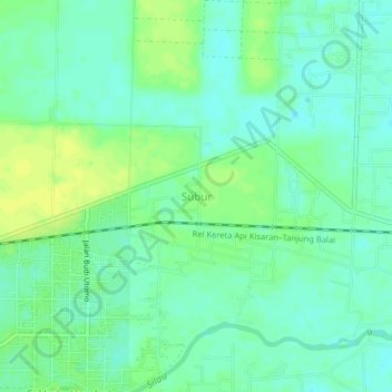Subur地形图、海拔、地势