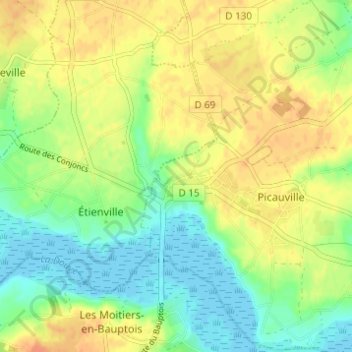 Le Haras地形图、海拔、地势