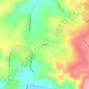 Cawdor地形图、海拔、地势