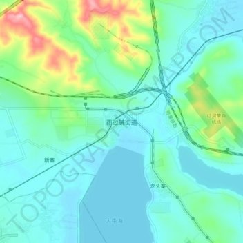 雨过铺街道地形图、海拔、地势