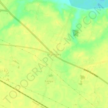 Muratganj地形图、海拔、地势
