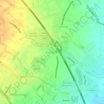 Panipuan地形图、海拔、地势