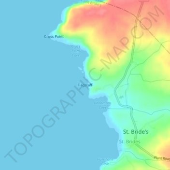 Flagstaff地形图、海拔、地势