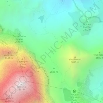 Fonte地形图、海拔、地势