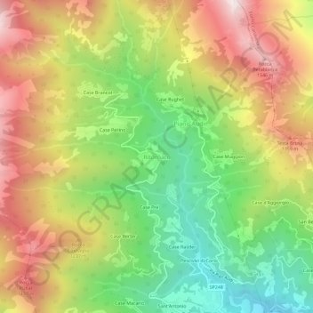 Ritornato地形图、海拔、地势