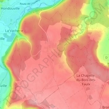 Verdun地形图、海拔、地势