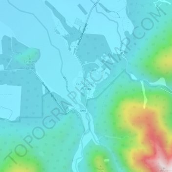 Franz Josef地形图、海拔、地势