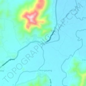 Gabut地形图、海拔、地势