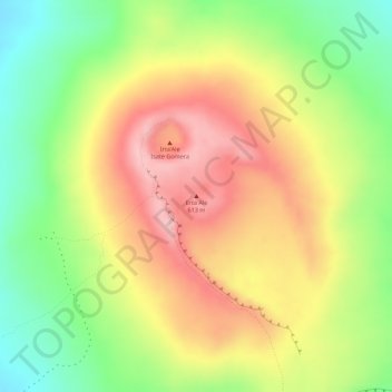 Erta Ale地形图、海拔、地势