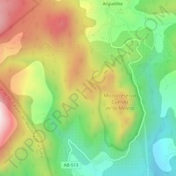 Cuerda de la Melera地形图、海拔、地势
