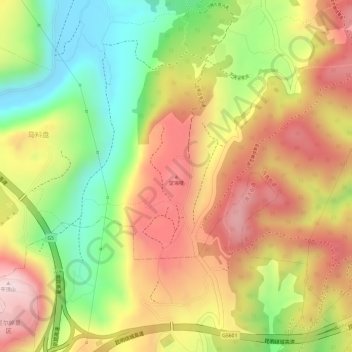 望海楼地形图、海拔、地势
