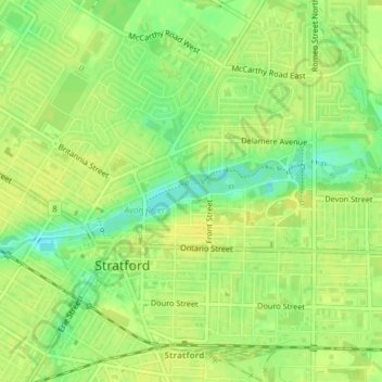 Lake Victoria地形图、海拔、地势