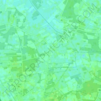 Eikelhof地形图、海拔、地势