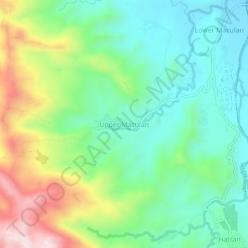 Upper Maculan地形图、海拔、地势