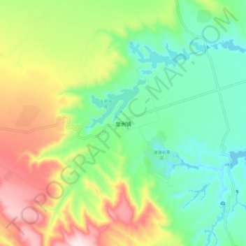 龙洲镇地形图、海拔、地势