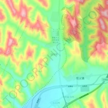 回龙塔地形图、海拔、地势