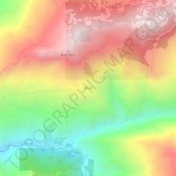Khalde地形图、海拔、地势