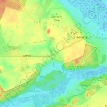 Deven地形图、海拔、地势