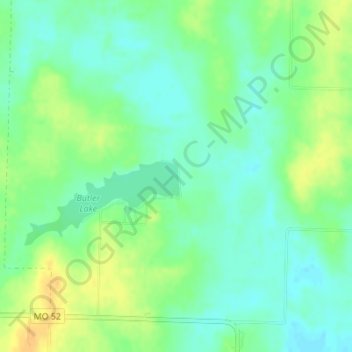 Butler City Dam地形图、海拔、地势