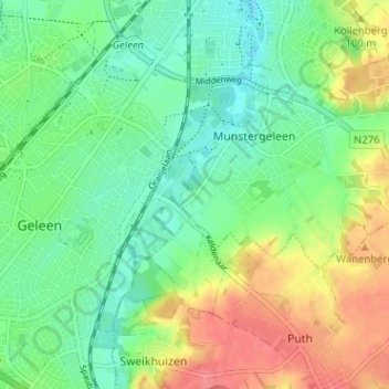 Abshoven地形图、海拔、地势