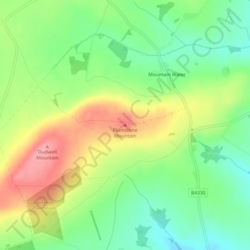 Plumstone Mountain地形图、海拔、地势