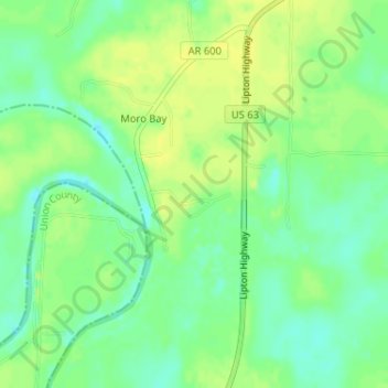 Moro Bay State Park地形图、海拔、地势