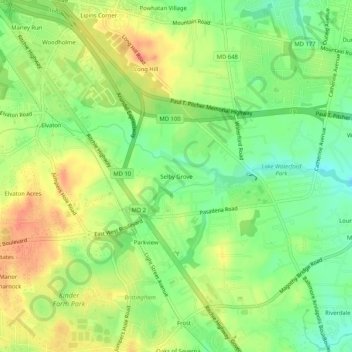 Selby Grove地形图、海拔、地势