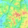 土桥社区地形图、海拔、地势