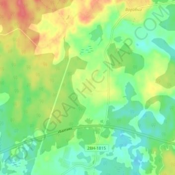 Суслово地形图、海拔、地势