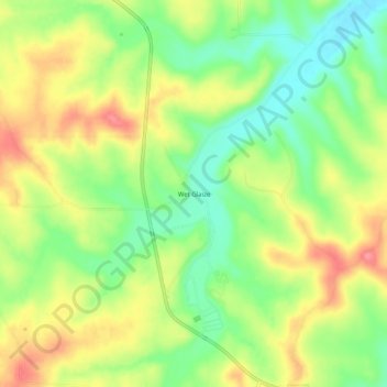 Wet Glaize地形图、海拔、地势