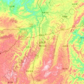 瓮安县地形图、海拔、地势