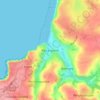 Perranporth地形图、海拔、地势