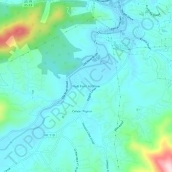 Plott Farm Addition地形图、海拔、地势