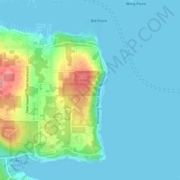 Seattle viewpoint地形图、海拔、地势