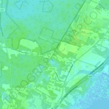 Swain地形图、海拔、地势