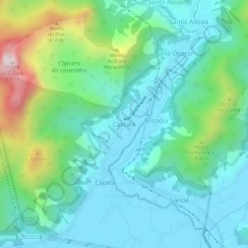 Cascata地形图、海拔、地势