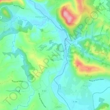 Biscay地形图、海拔、地势