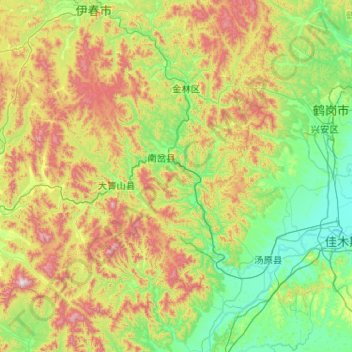 南岔县地形图、海拔、地势