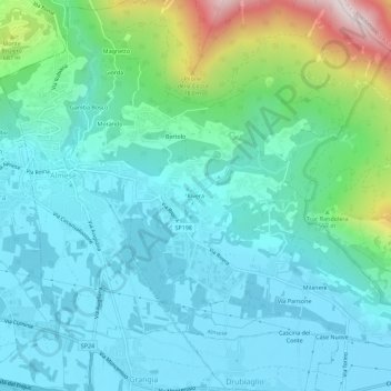 Rivera地形图、海拔、地势