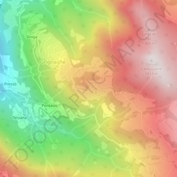 Sommo地形图、海拔、地势
