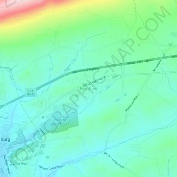 Edenburg地形图、海拔、地势
