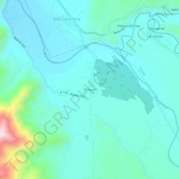 El Yacal地形图、海拔、地势